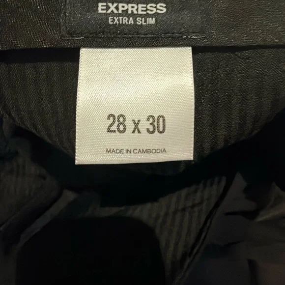 Express Men’s Slim Black Suit - Jacket 36S/Pants 28x30 - Picture 2 of 3